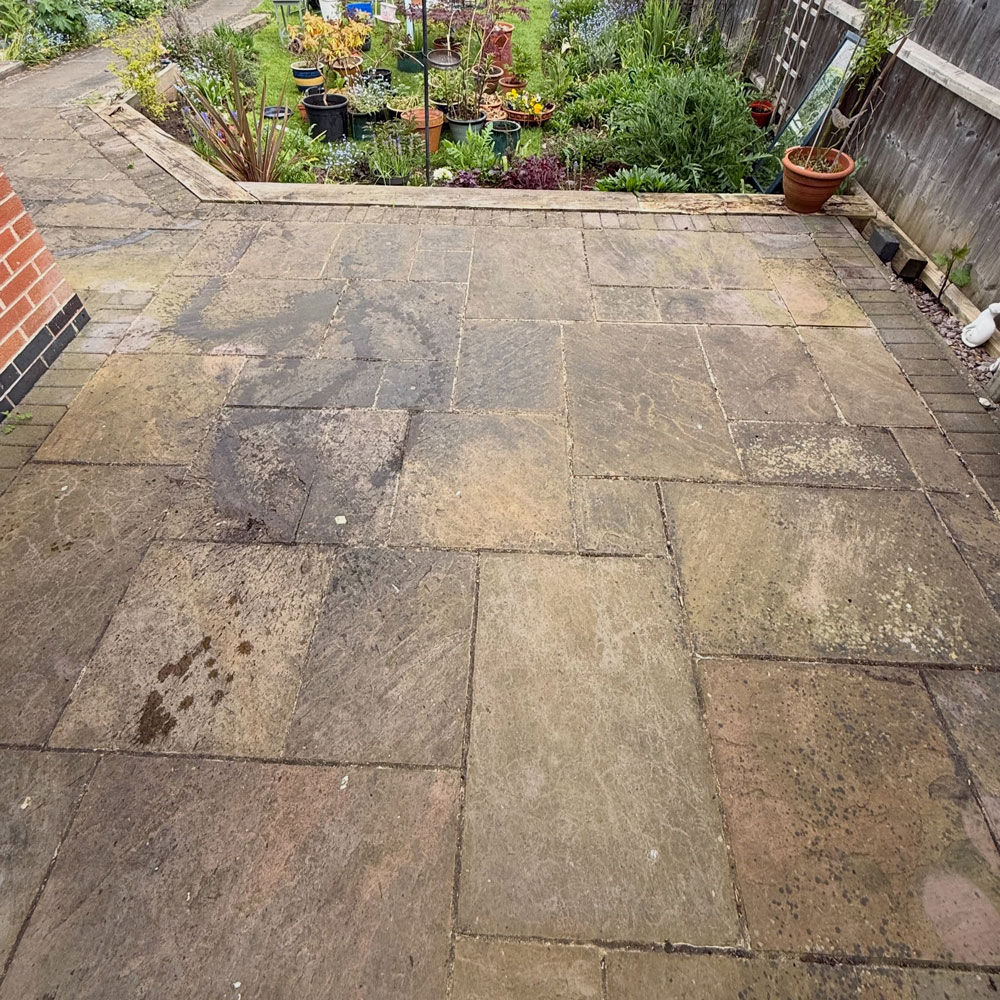 Grime Solvers slate patio before
